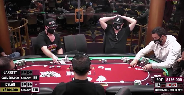 Dylan Gang slow rolls high stakes professional poker player Garrett Adelstein on Hustler Casino Live. 