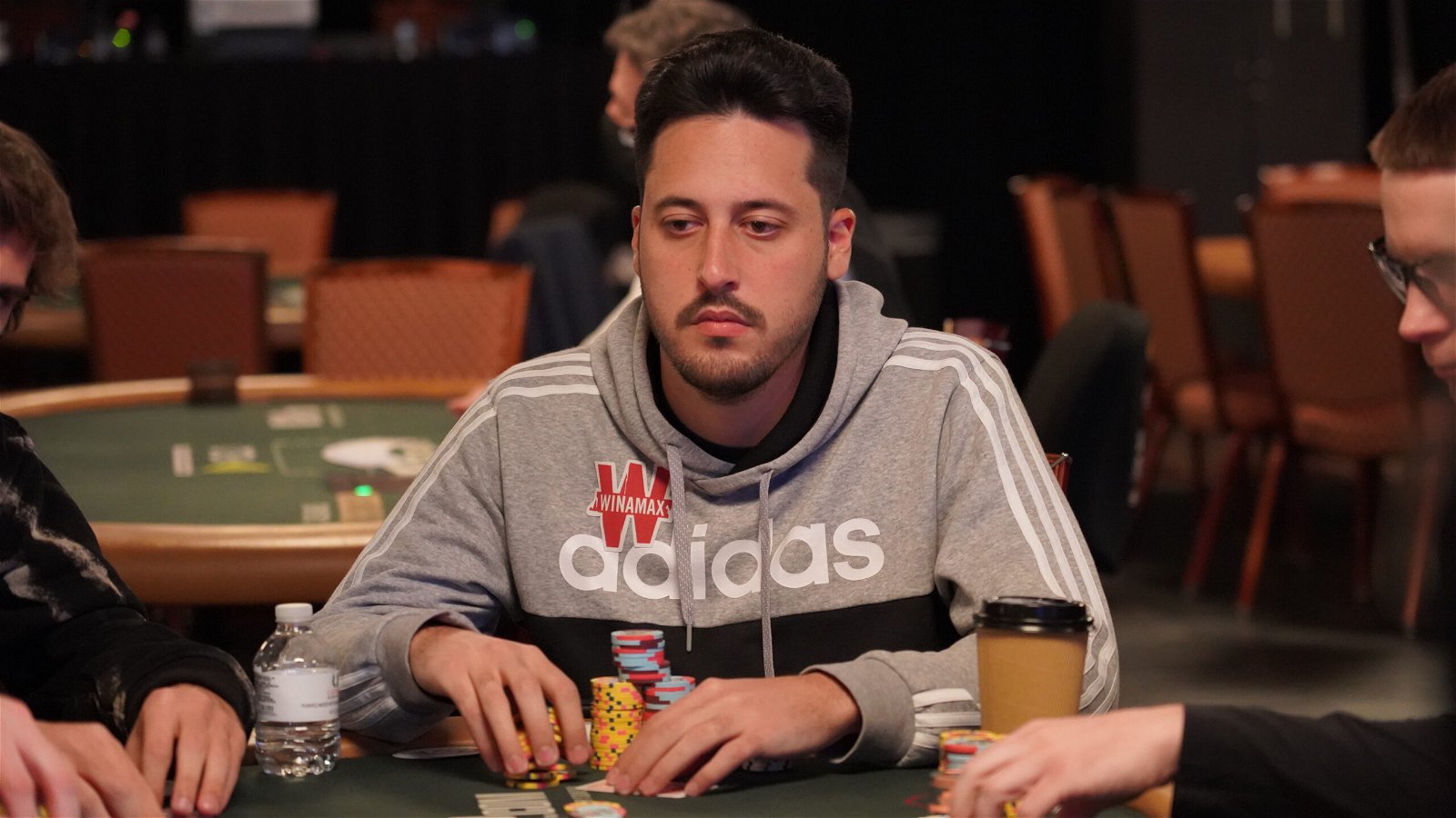 Spanish professional poker player and four-time World Series of Poker bracelet winner Adrian Mateos playing at the WSOP.