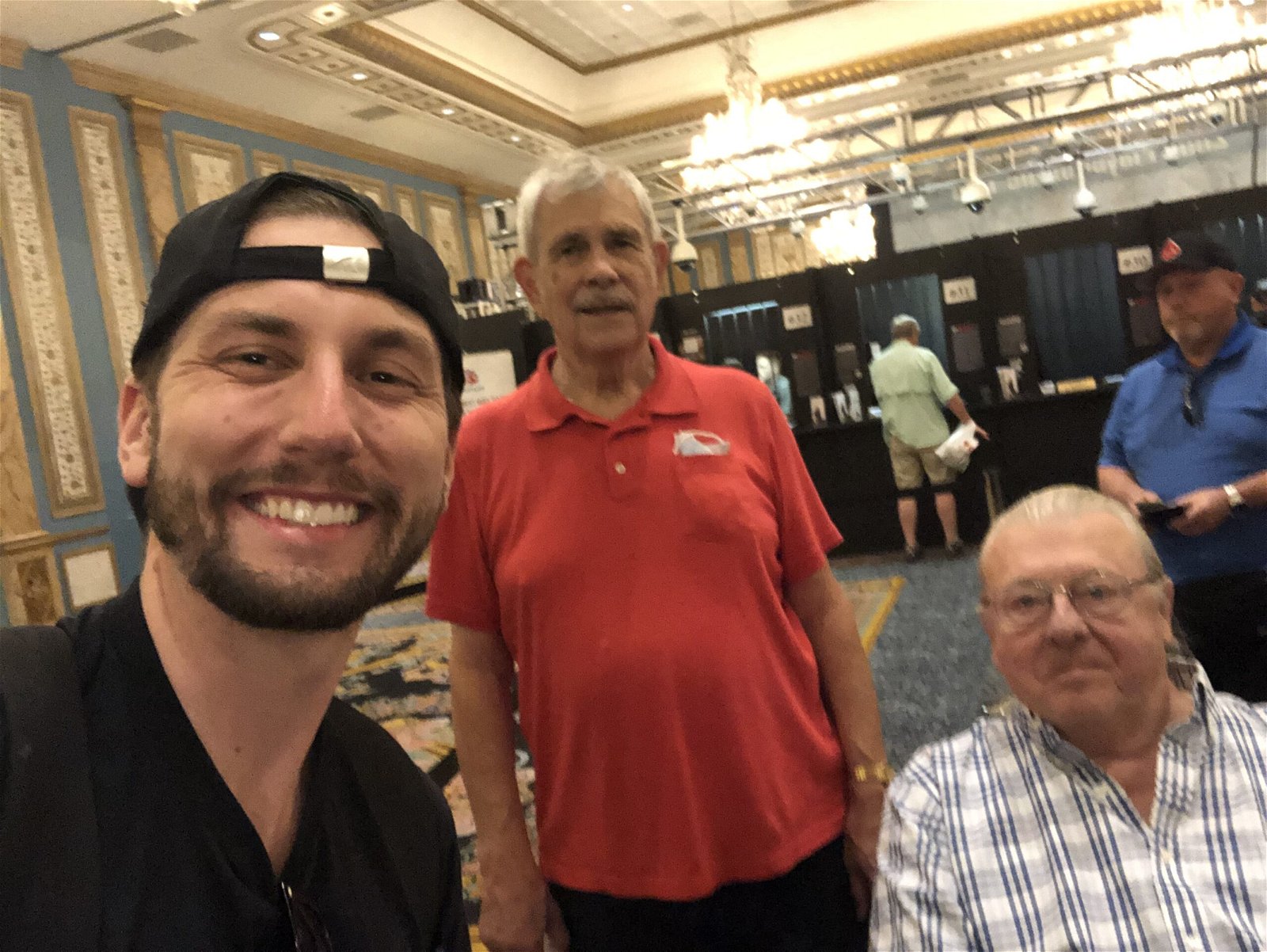Meeting veterans of the poker game.