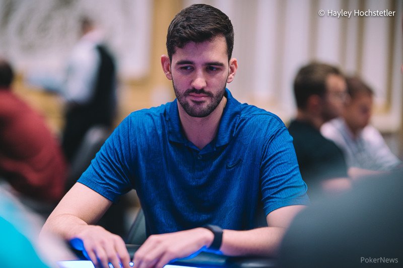 PokerCoaching.com coach and two-time World Series of Poker bracelet winner Justin Saliba seen playing in the 2022 WSOP.
