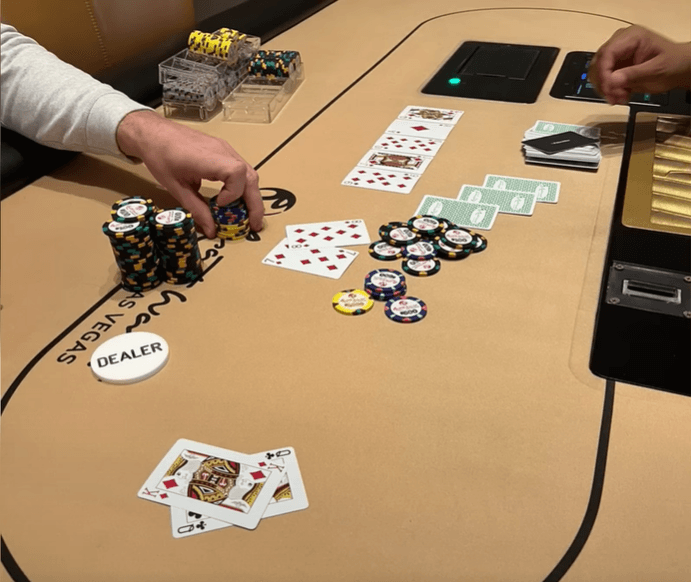 Nik Airball versus Matt Berkey high stakes heads-up cash game grudge match at Resorts World in Las Vegas royal flush over straight flush.