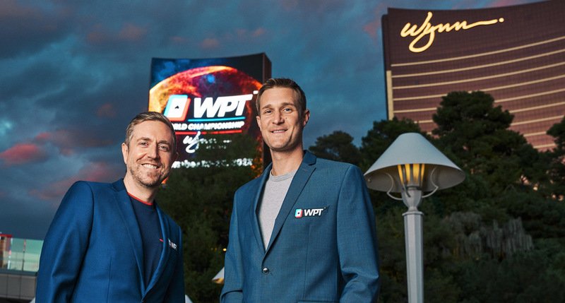 Brad Owen and Andrew Neeme pose as the newest poker players to be name World Poker Tour ambassadors.