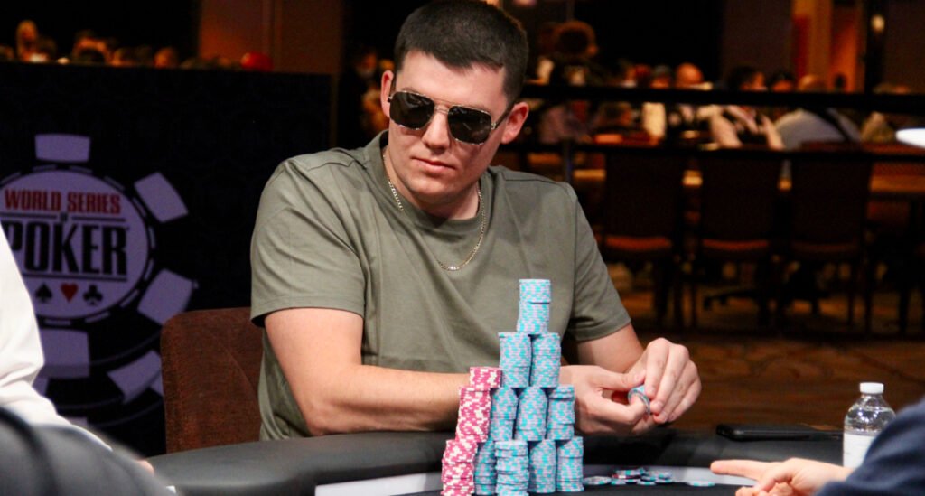 Two-time World Series of Poker bracelet winner Jesse Lonis pictured playing at the WSOP.
