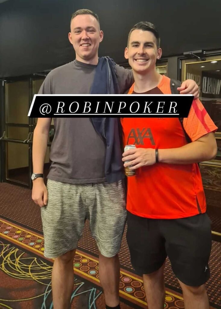 Kieran with UK Poker Streamer Robin Poker.