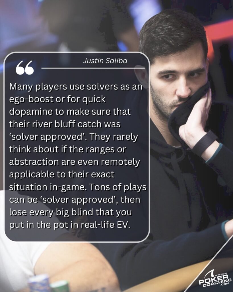 PokerCoaching.com coach Justin Saliba reflects on GTO poker solvers and their impact on poker players' bias.