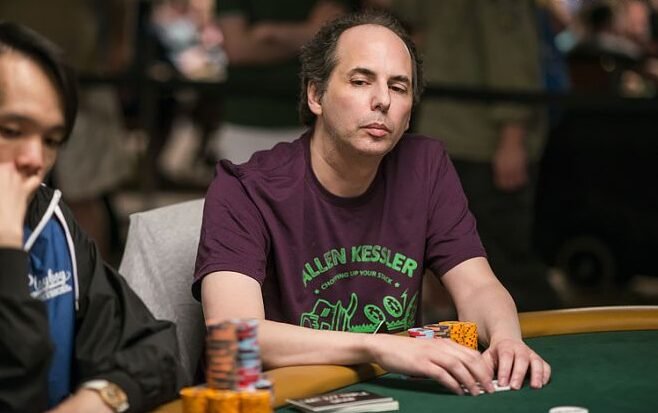 A poker player labeled as a "nit," representing a tight and conservative playing style.