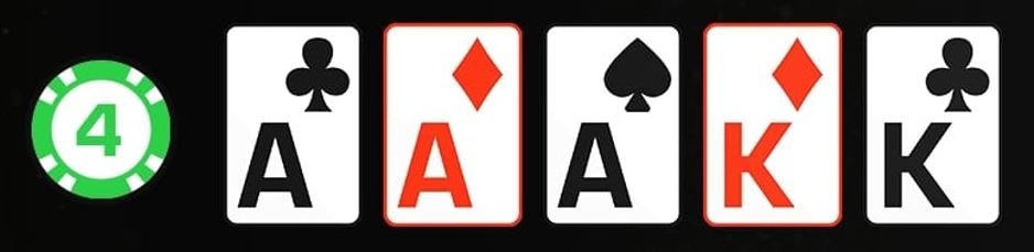Full House poker hand