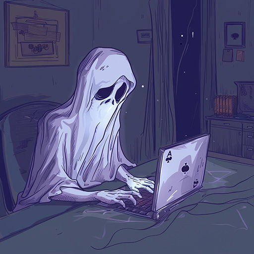 A ghost playing poker